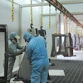 Spray painting line