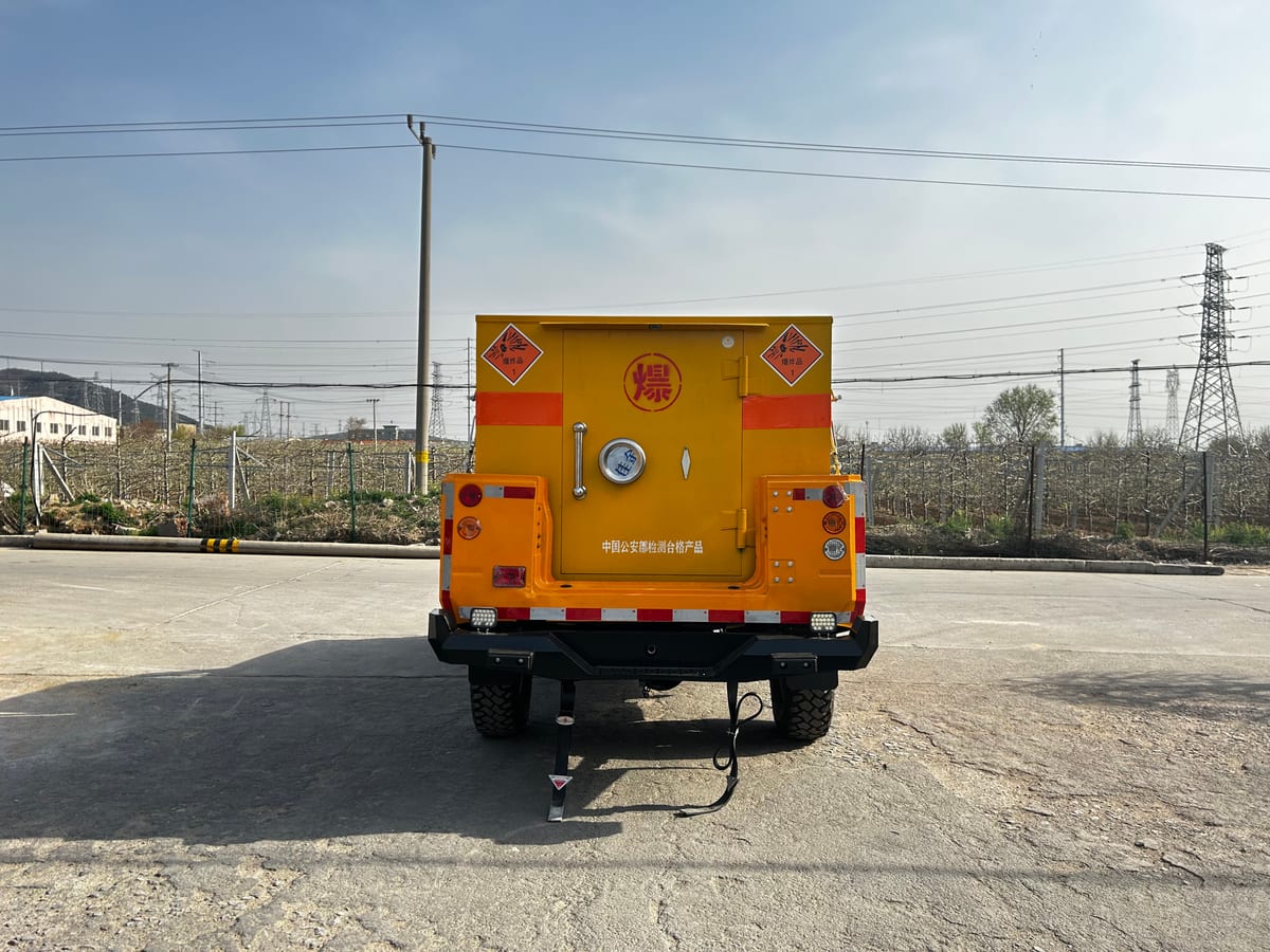 SDSG FCB-1.5 explosive transport truck in the factory yard